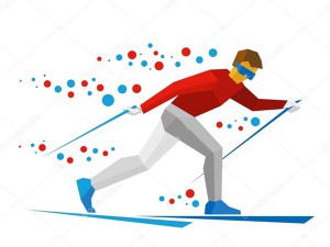 depositphotos 128233436 stock illustration winter sports skiing cartoon skier